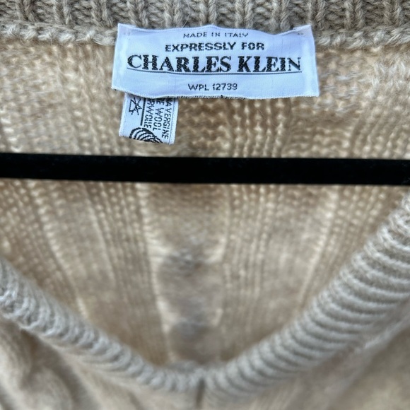 Vintage wool Men's Cream Sweater xl - Picture 9 of 10